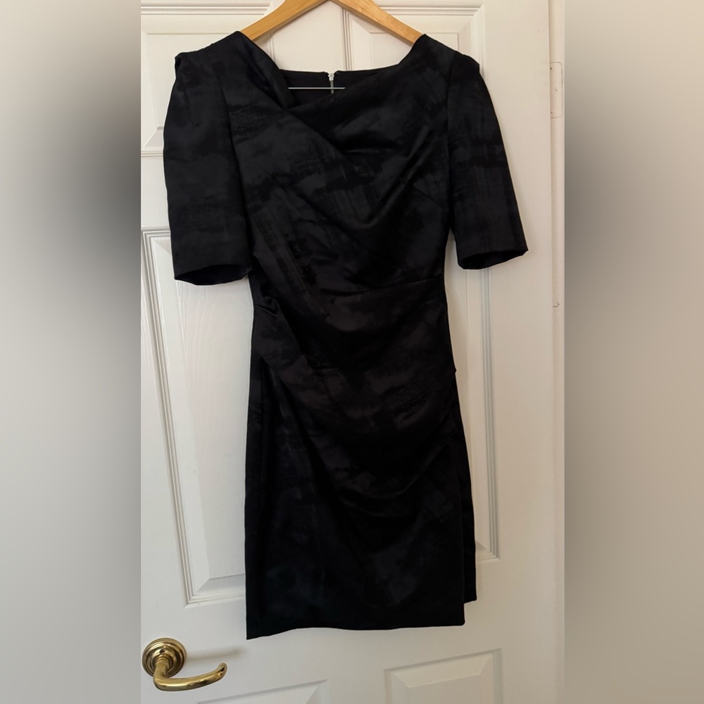 Theia Boat Neck Dress